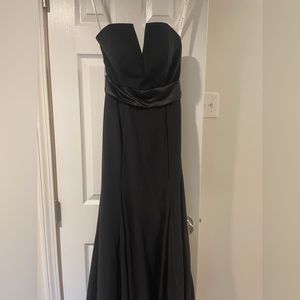 Azazie Black Strapless Wedding Dress